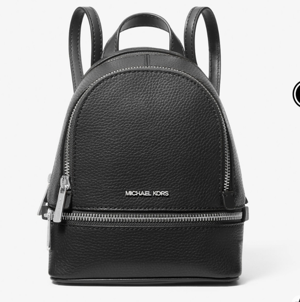 Michael Kors Rhea Extra-Small Pebbled Leather Backpack - Picture 13 of 13